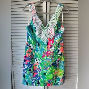 Lilly Pulitzer Largo Shift Dress in the "Multi Purrfect" tropical print